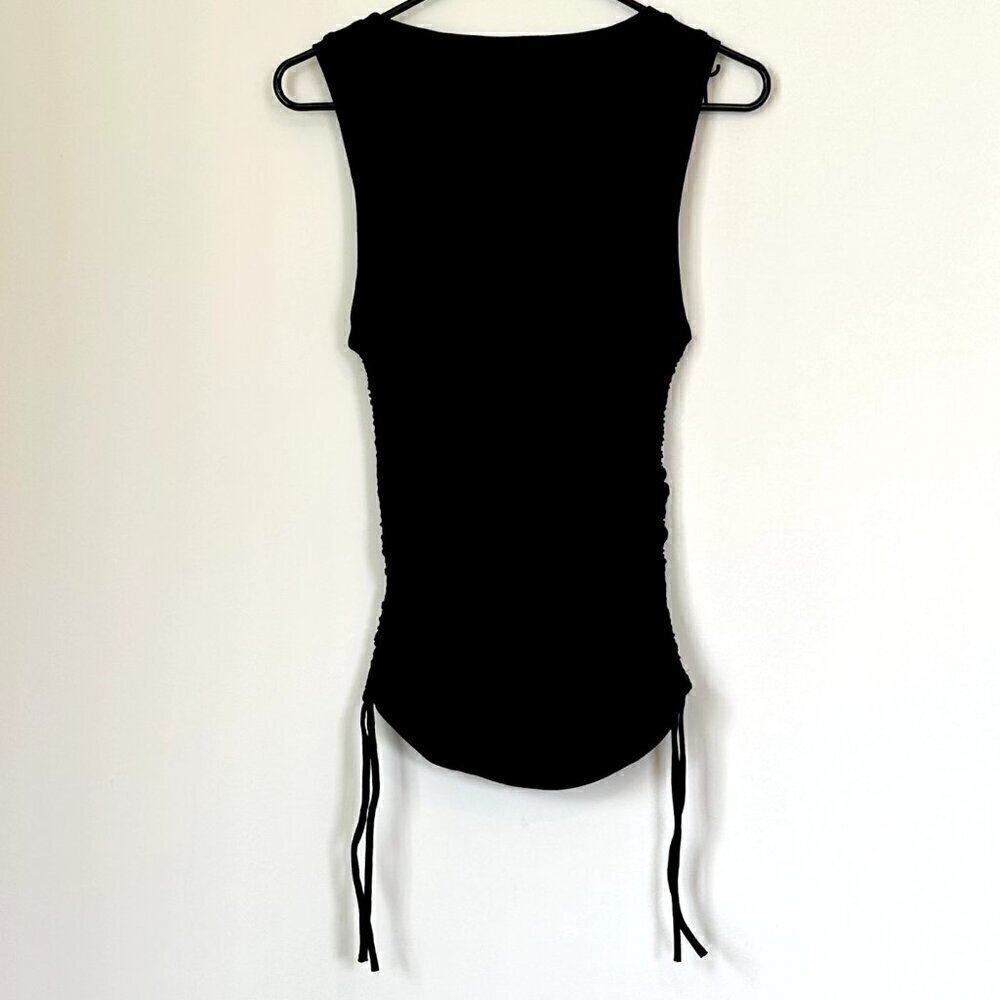 NWT Good American Black Rouched Tank - Size 3 (Large) - Picture 7 of 7